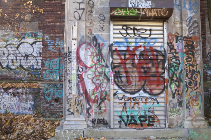 Building Graffiti Removal detail